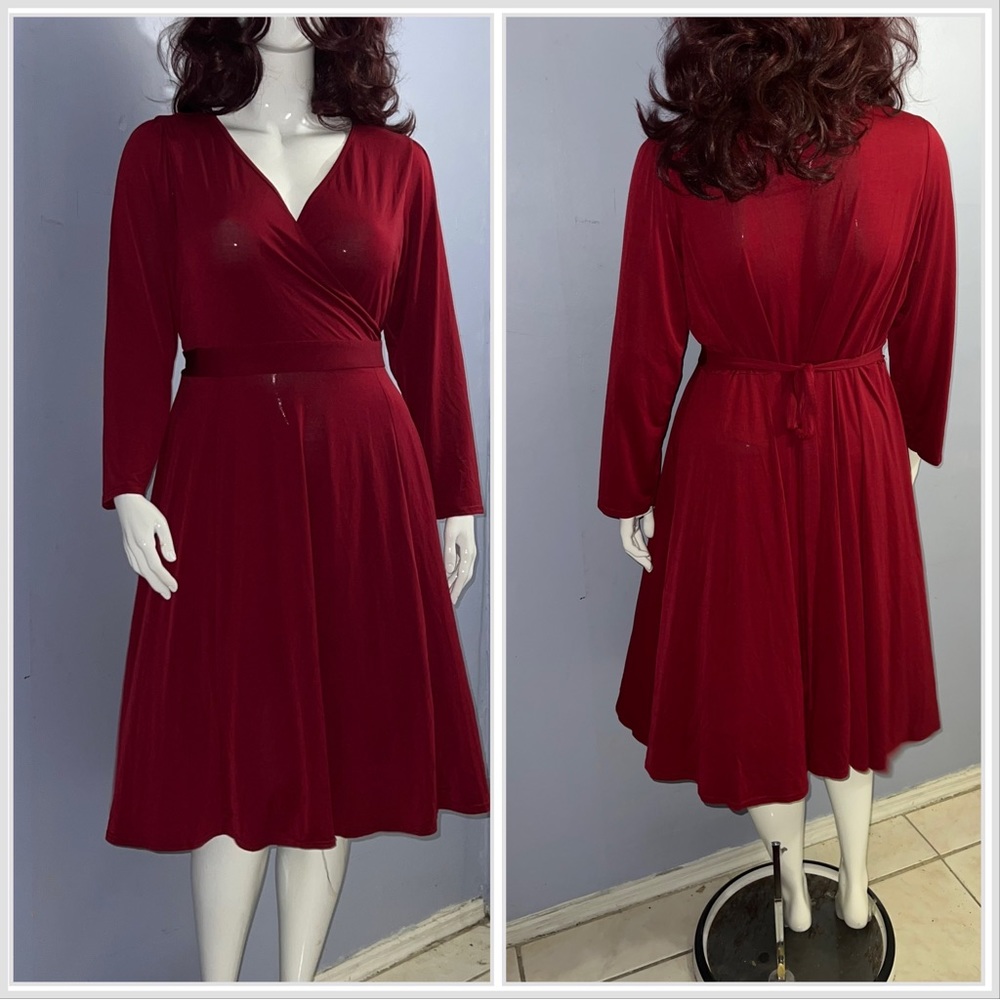 Gorgeous 3x Lady V London Red wrap front dress